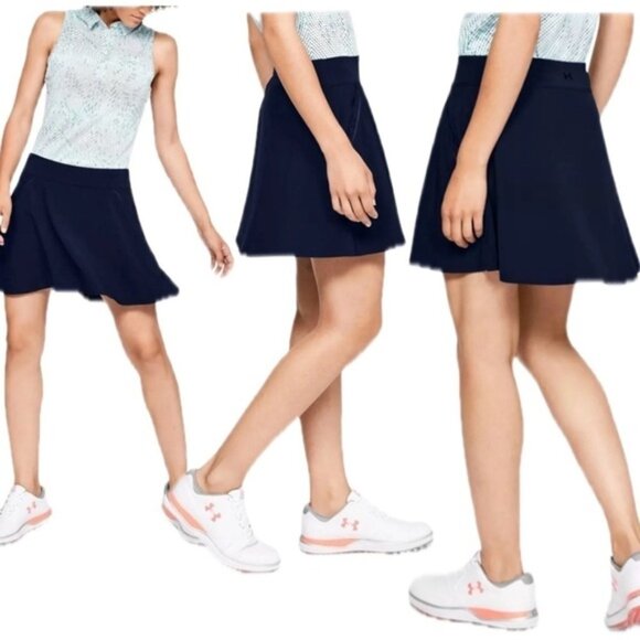 Under Armour Womens Golf Tennis UA Links Skort Skirt (Academy Blue) Sz L NWT - Picture 1 of 13